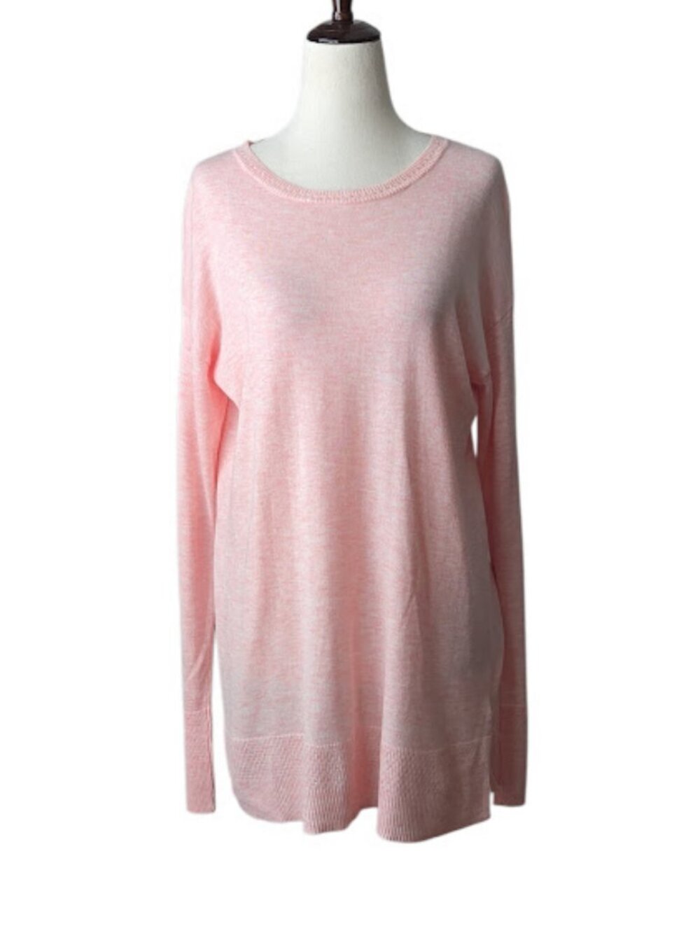 A NEW DAY Blush Pink Ultra Soft Longline Tunic Sweater Women's Medium EUC